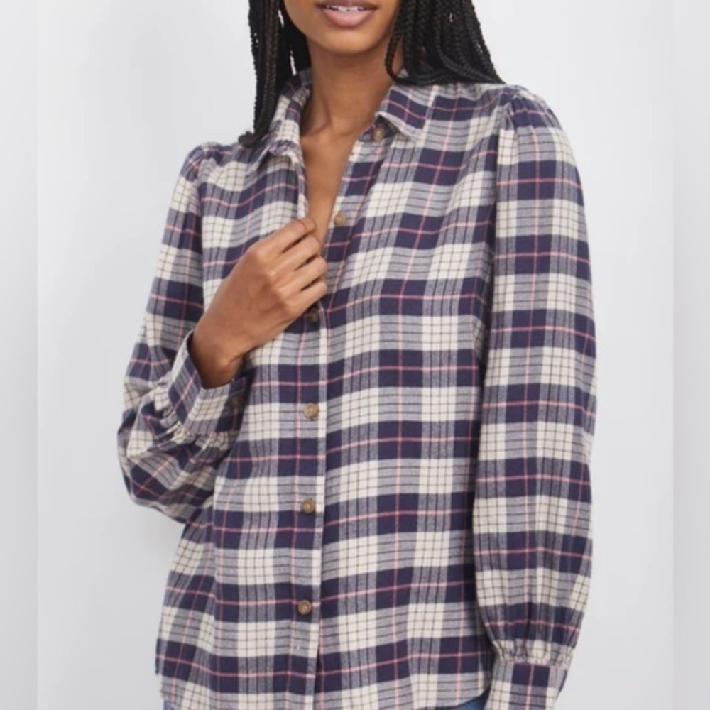 Rails Buttondown Plaid Shirt Blue White Pink Size Small